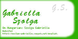 gabriella szolga business card